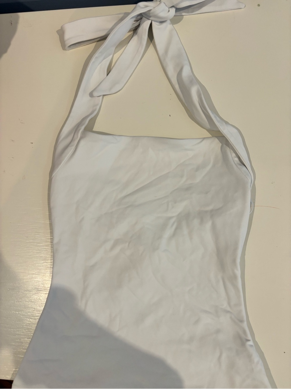 Aritzia White Halter Tank Top
